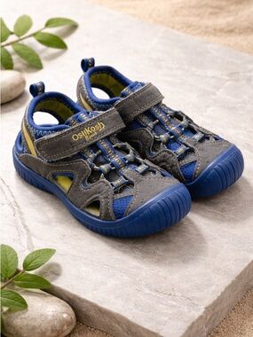 EUC Oshkosh B’Gosh Toddler Boys Sandals Water Shoes Hook & Loop Strap - Size 9